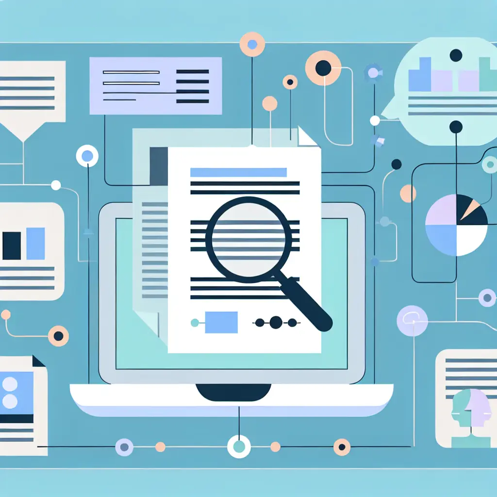 Visuele representatie van AI-analyse van documentstructuur