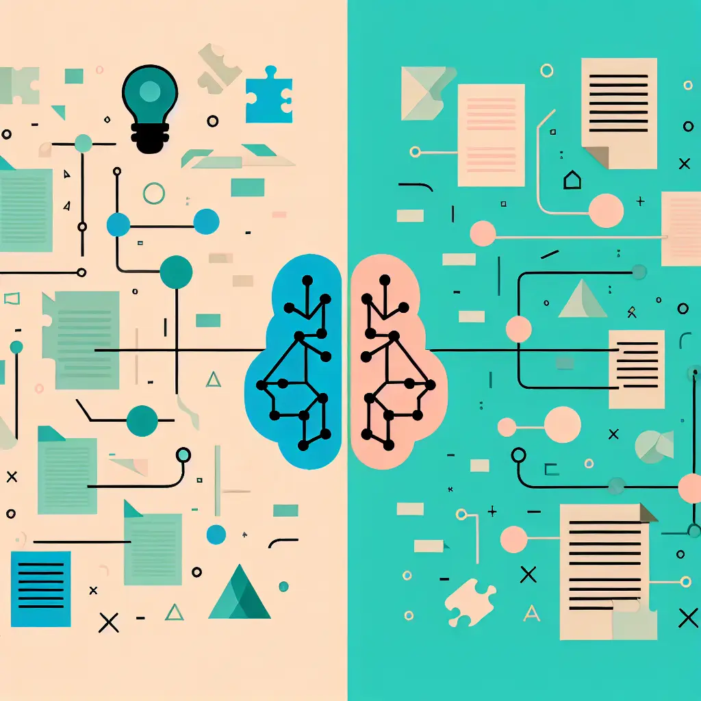 Visual representation of AI transforming writing chaos into structured clarity
