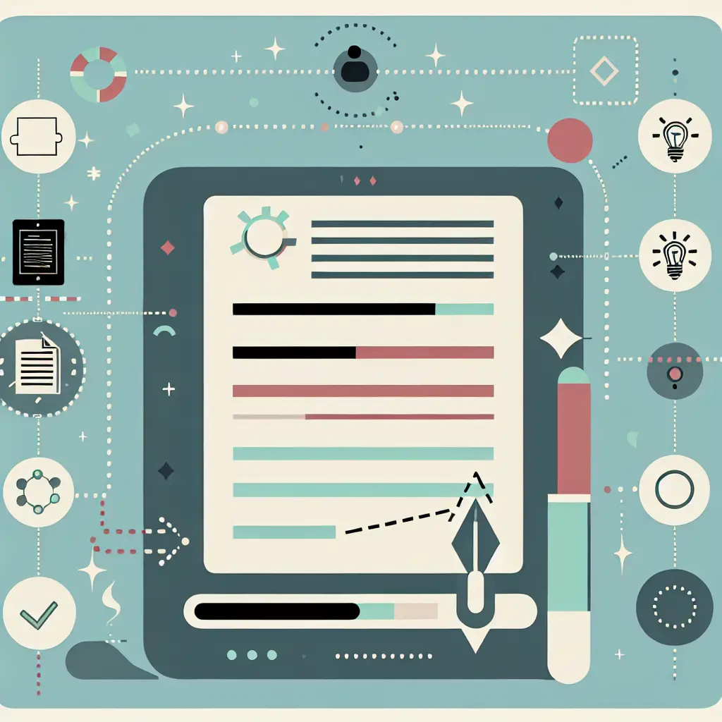 Modern AI writing interface showing academic text editor with smart suggestions