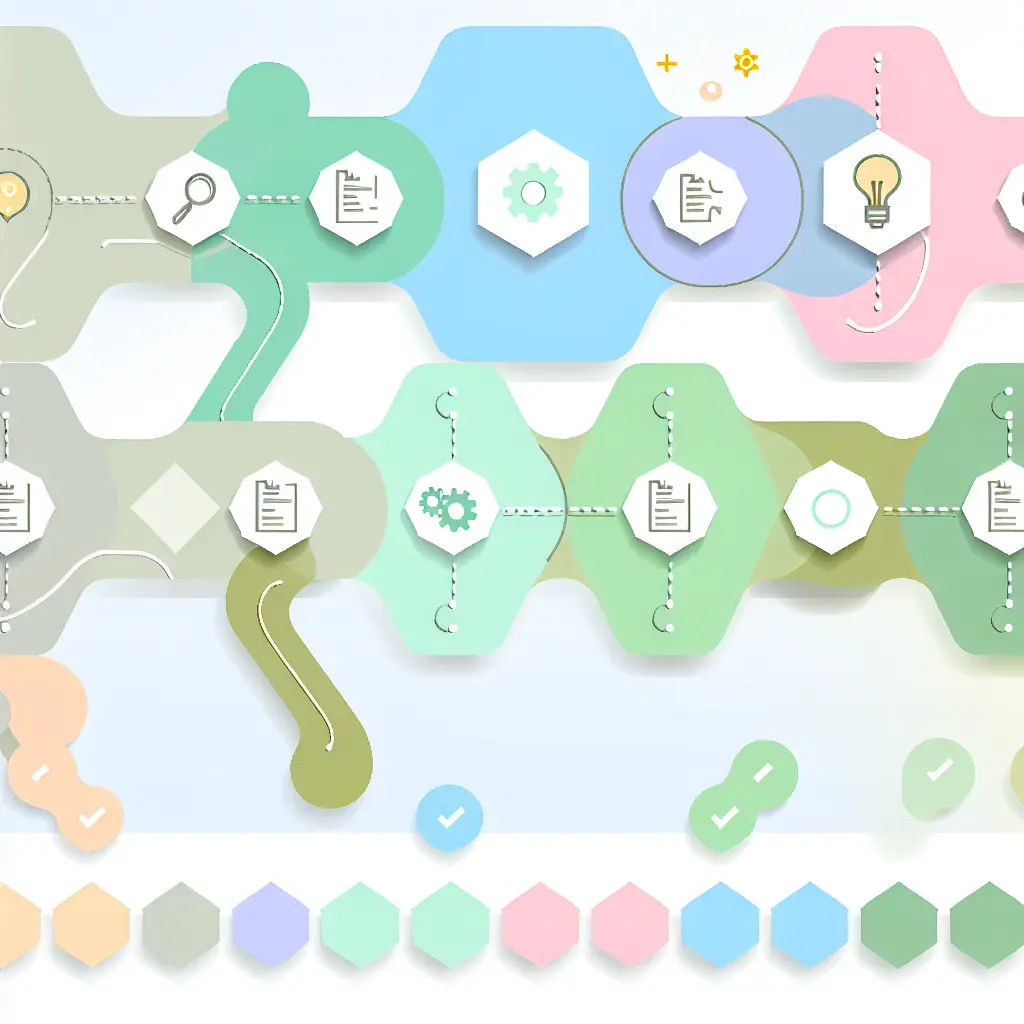 Visuele representatie van het zeven-stappen proces voor plagiaatvrij schrijven