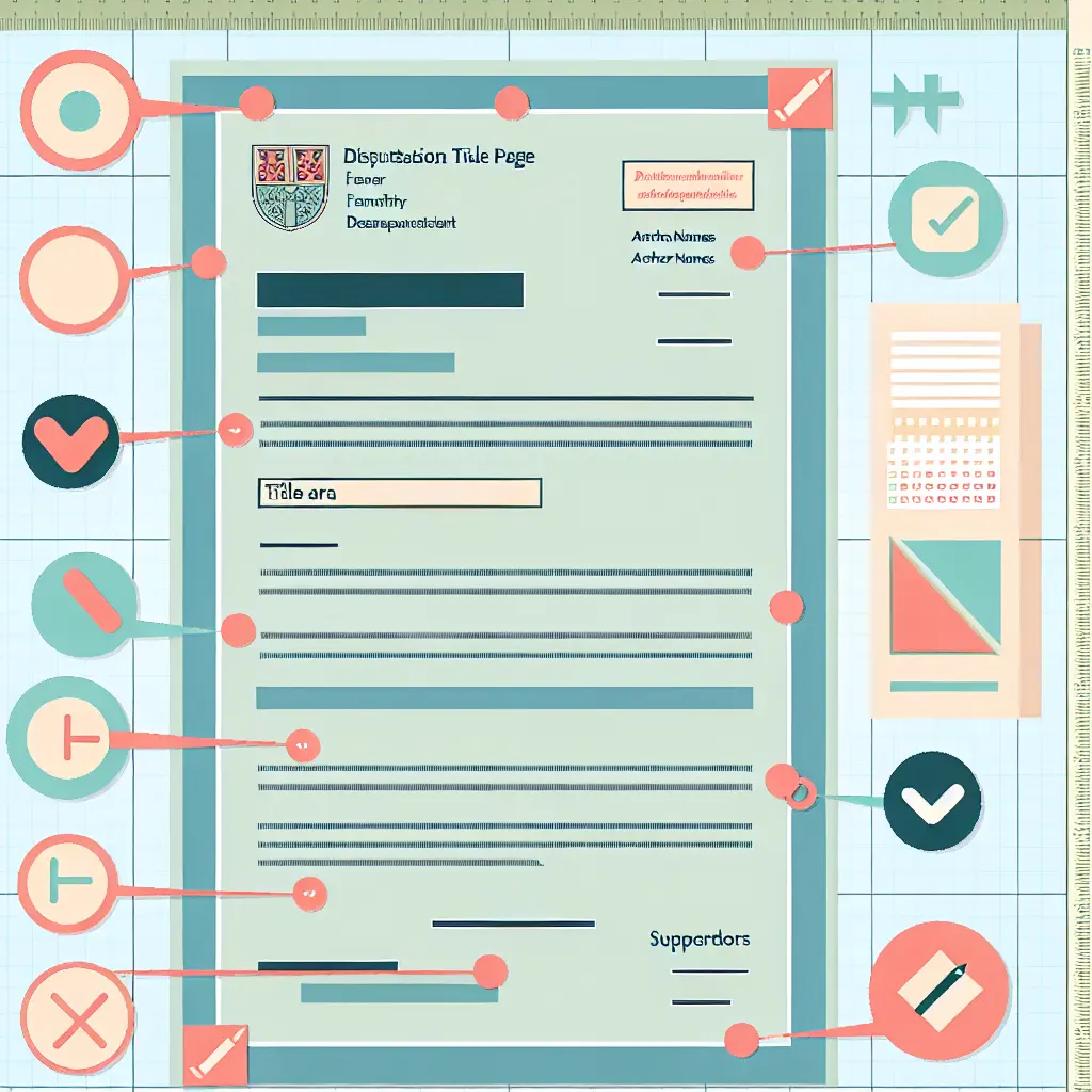 Gedetailleerde checklist van alle vereiste elementen voor een perfecte dissertatie titelpagina