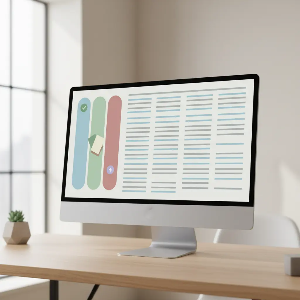 Automatic bibliography editor interface showing citation entries formatted in APA style with validation indicators and style-switching controls