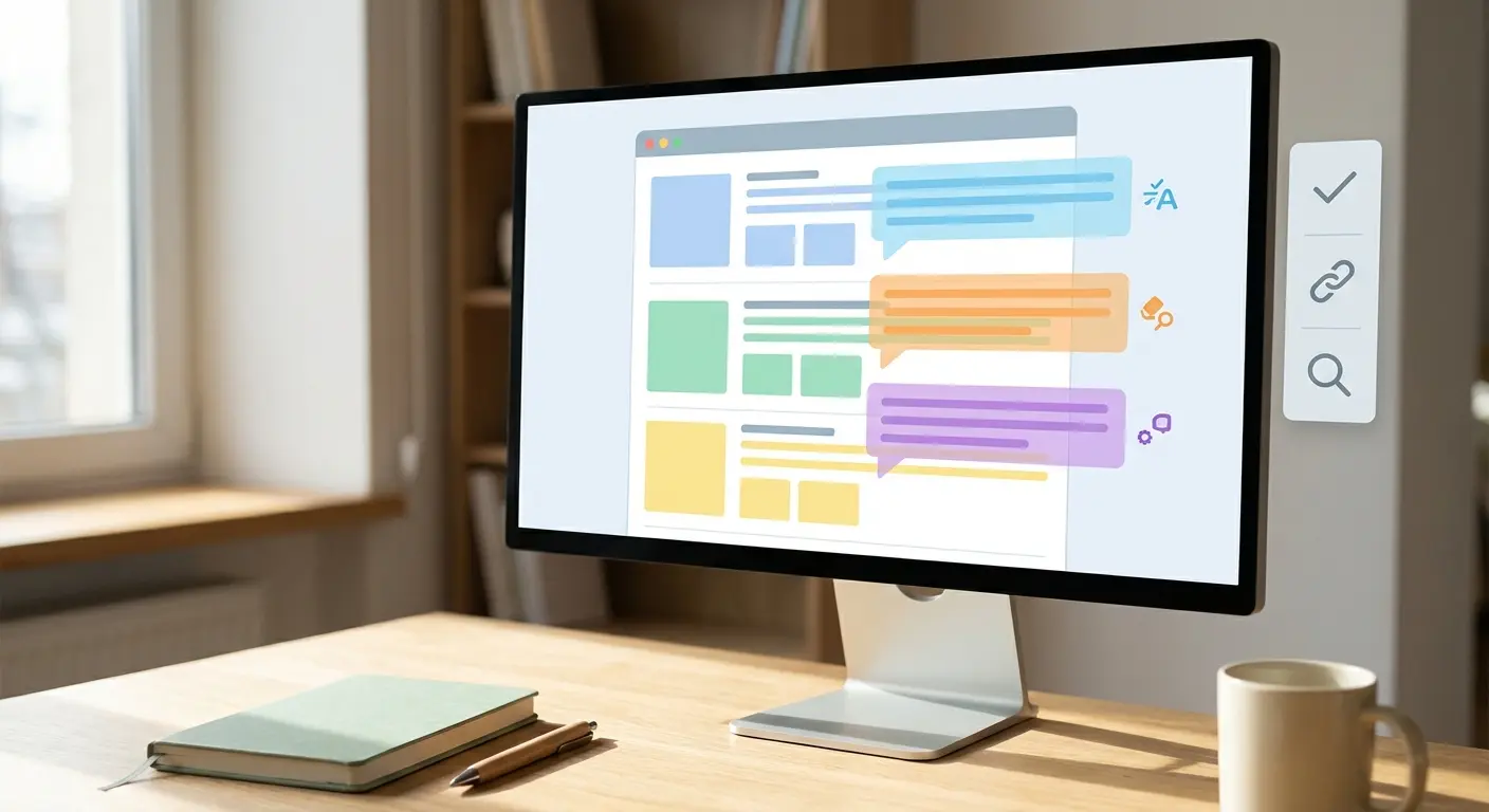 Tesify dissertation AI editor interface showing real-time coherence feedback, tone adjustments, and reference checks in an academic writing workflow