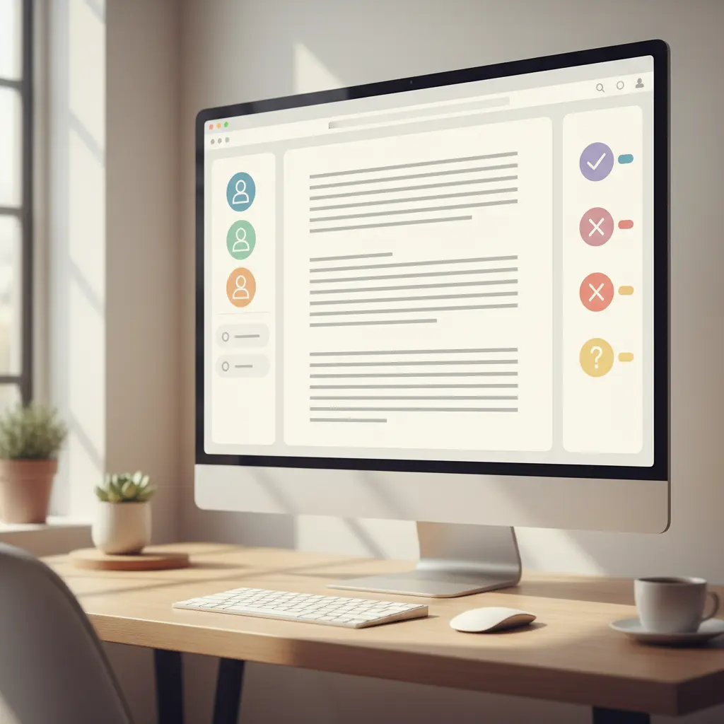 Tesify AI thesis writing platform showing structured chapter editor with coherence feedback panel