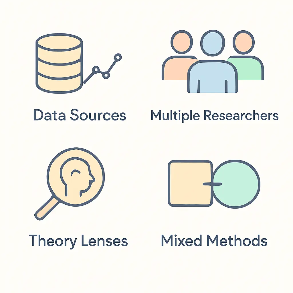 The four types of triangulation: data, investigator, theory, methodological