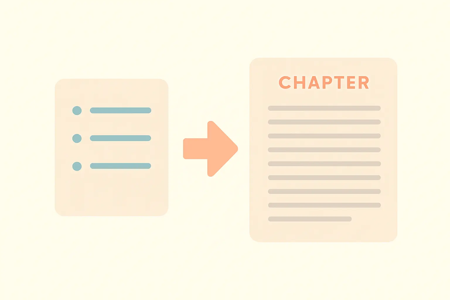 Bullet-point research decisions expanded into structured methodology prose