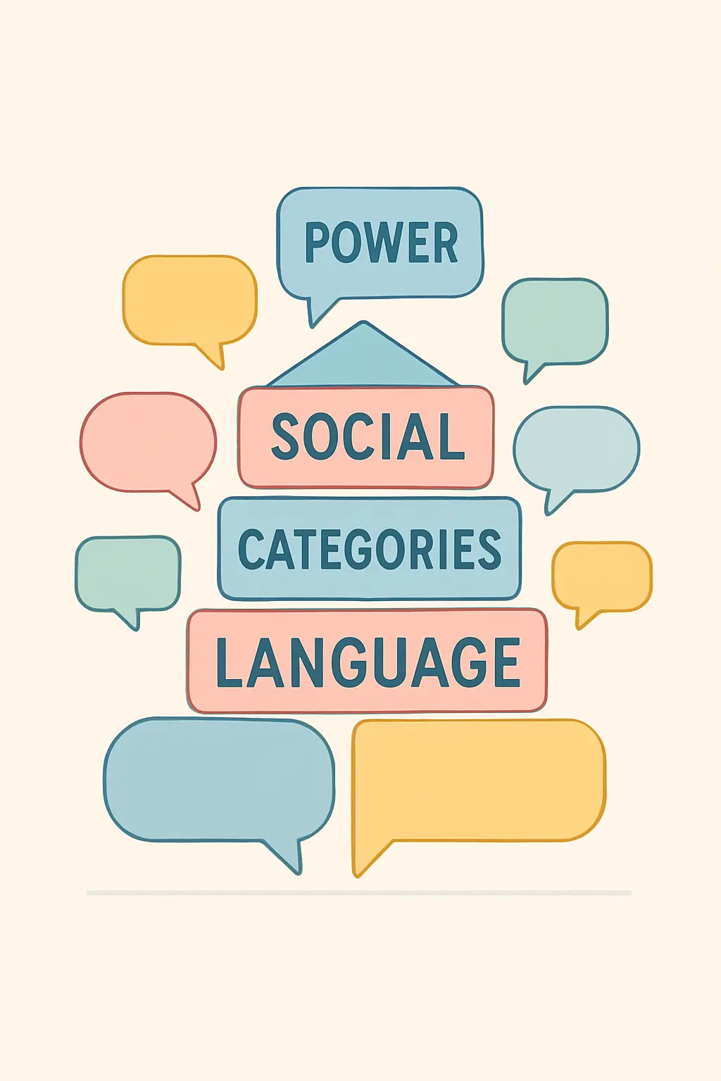 Language constructing power and categories in discourse analysis