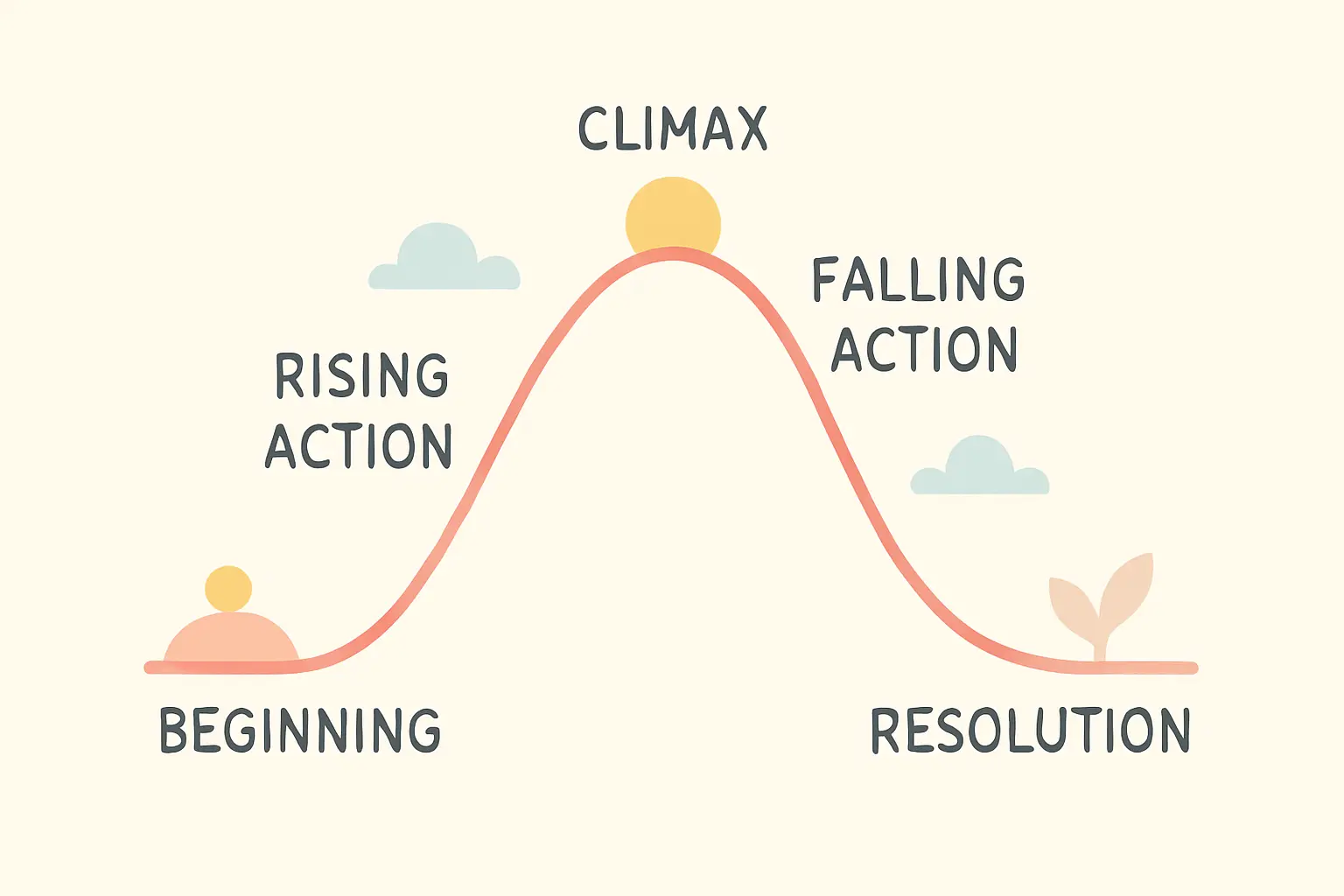 A whole story kept intact showing narrative structure from beginning to end