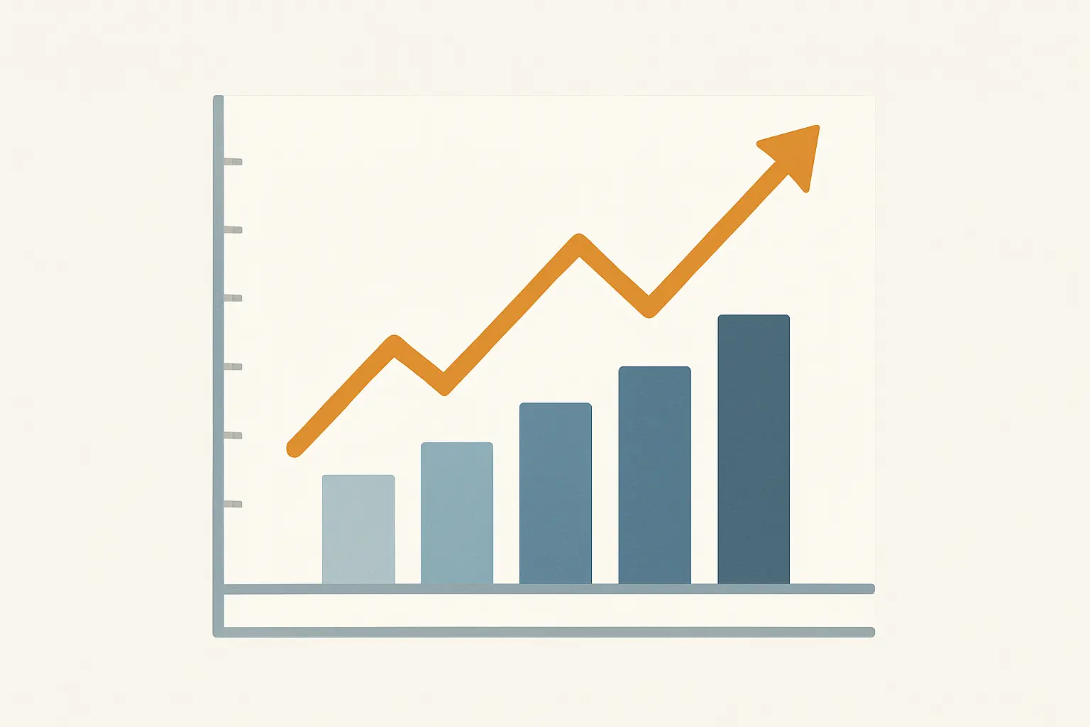 Illustration of a rising line chart representing contract cheating prevalence trends in academic research