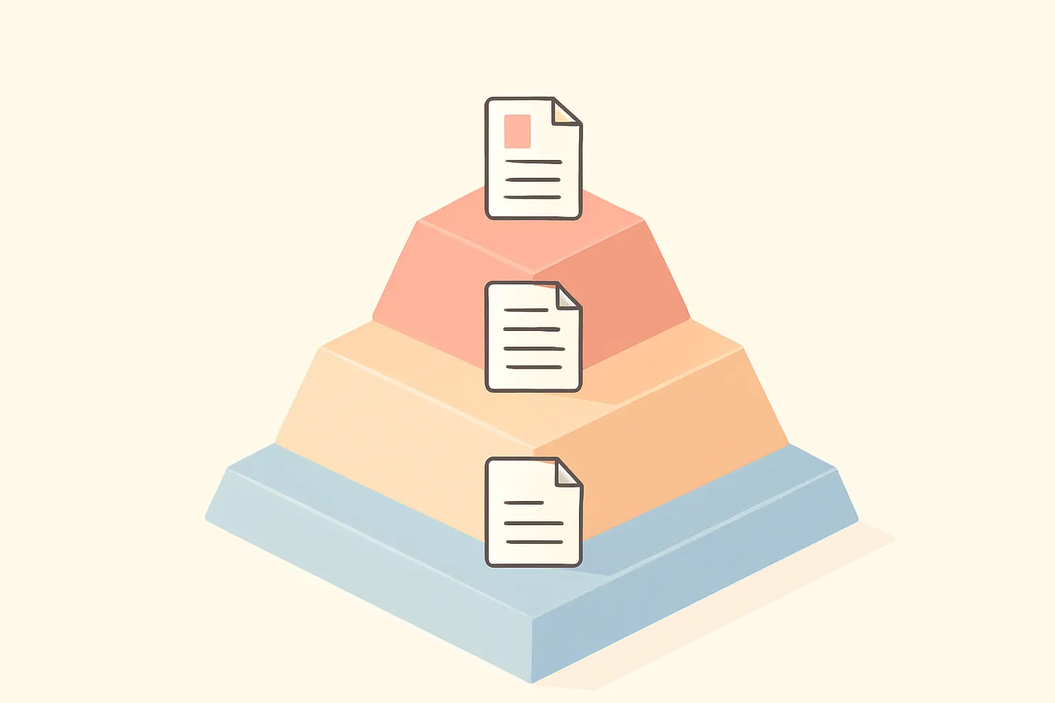 Flat vector stepped diagram showing independent study requirements increasing across qualification levels
