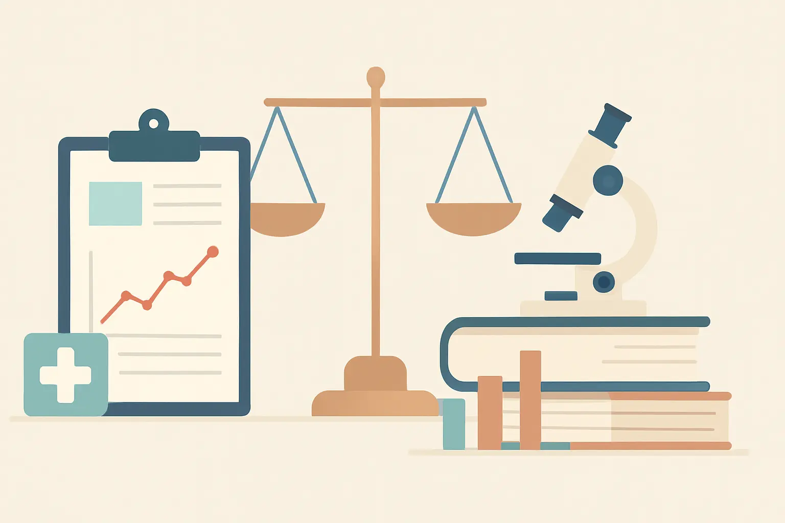 A slim project report beside a thick research dissertation with a balance scale above them, comparing the DNP project and the PhD dissertation deliverables