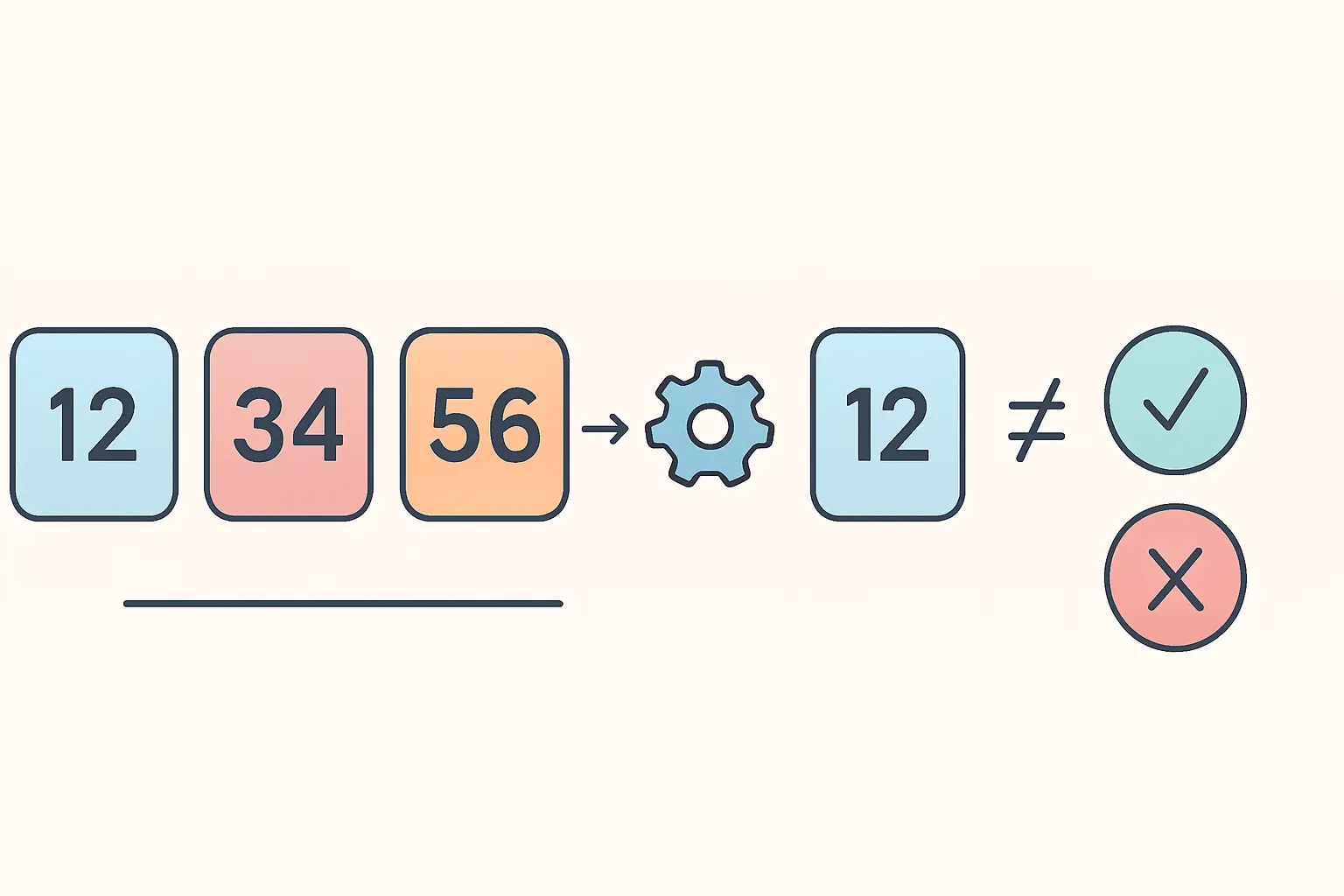 Flat vector illustration of a reported p value being recomputed from its test statistic and degrees of freedom