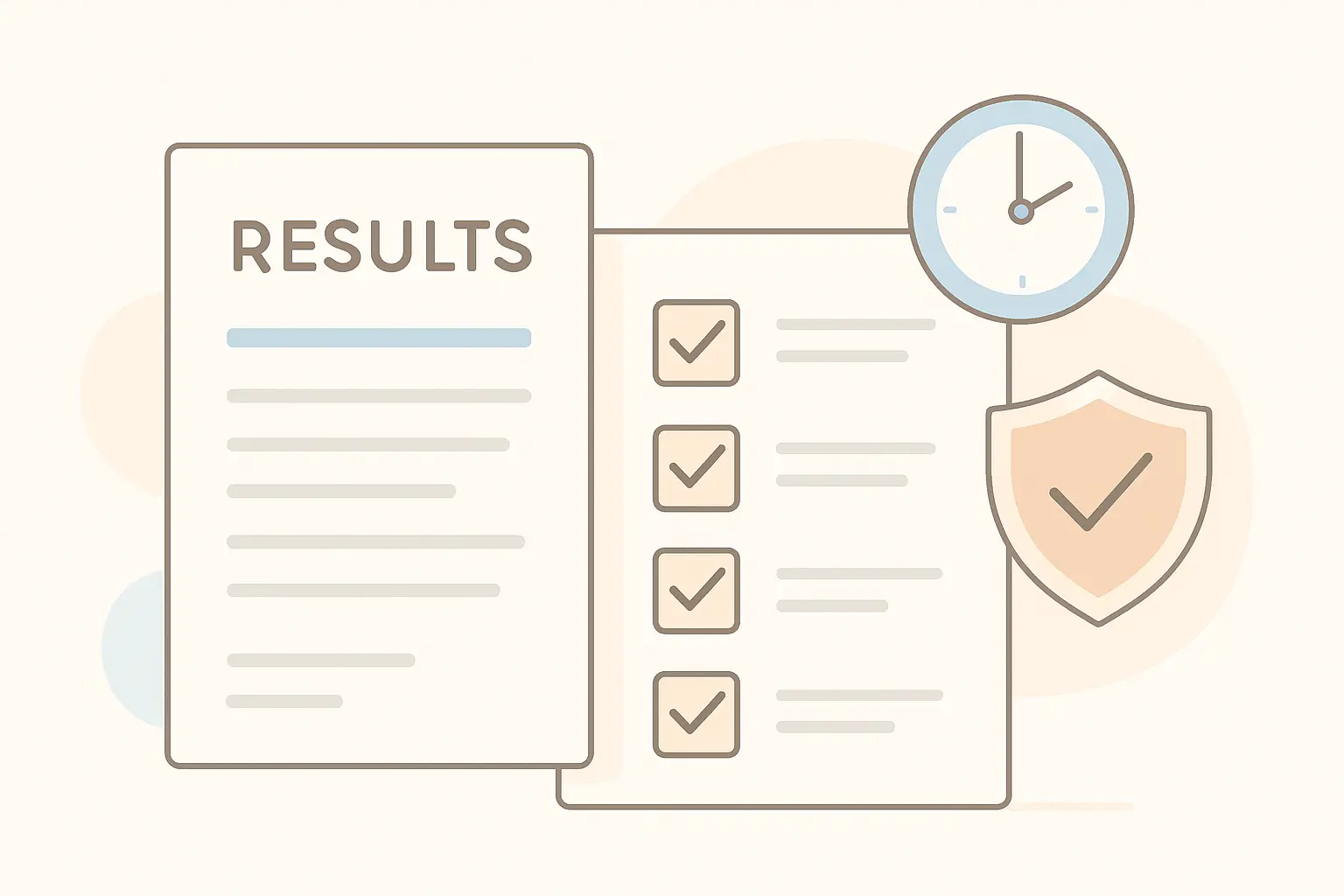 Flat vector illustration of a pre-submission statistical reporting check on a results chapter