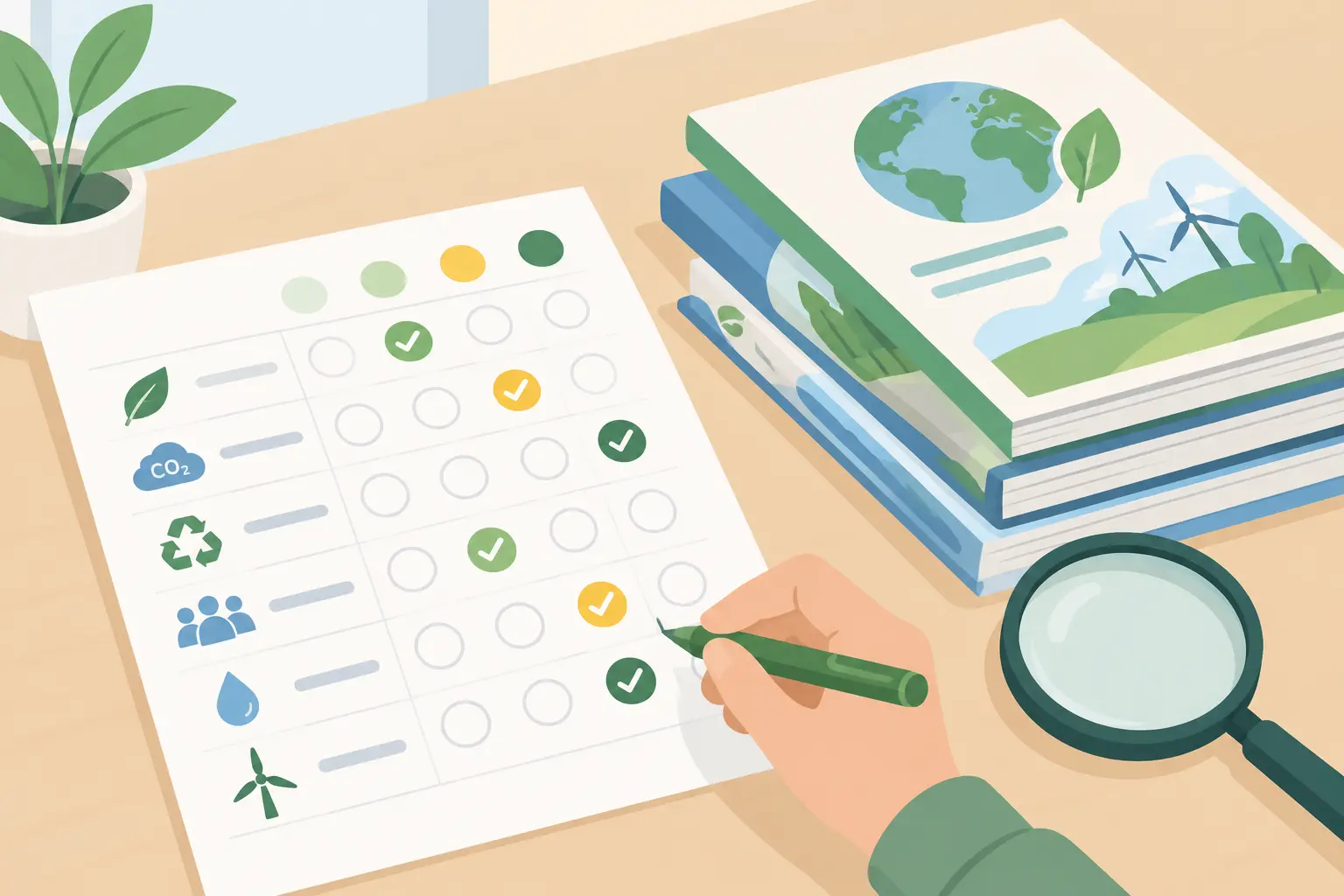 Illustration of scoring sustainability reports with a disclosure index checklist